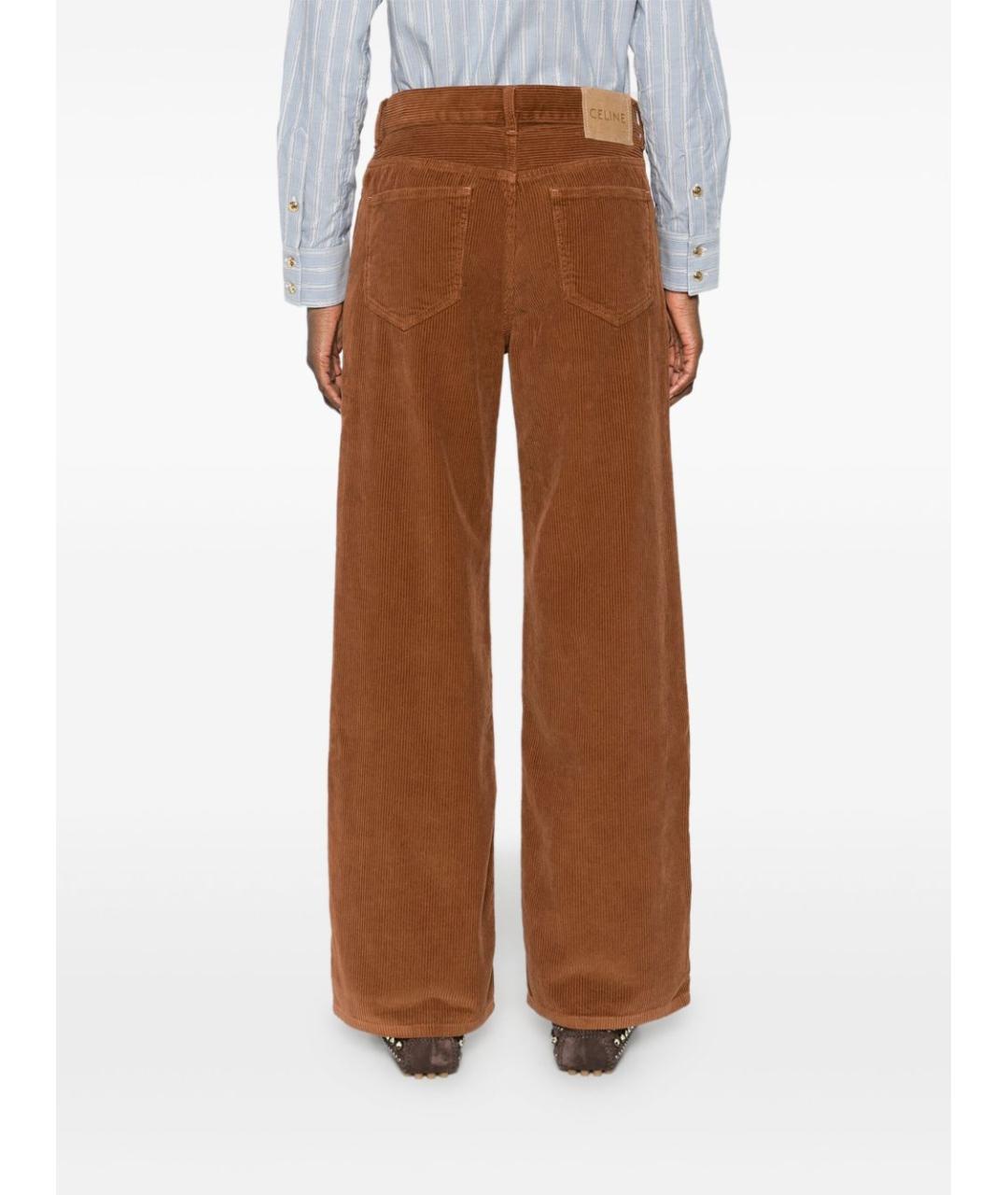 CELINE Коричневые прямые джинсы, фото 3