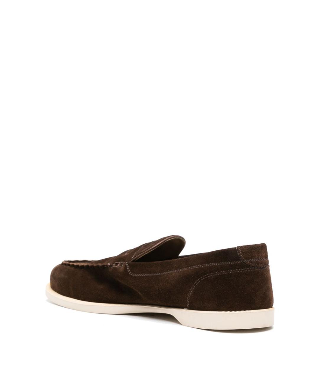 JOHN LOBB Коричневые замшевые мокасины, фото 4