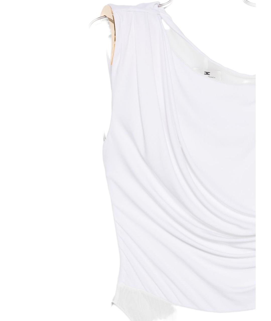 ELISABETTA FRANCHI Белое полиэстеровое боди, фото 3