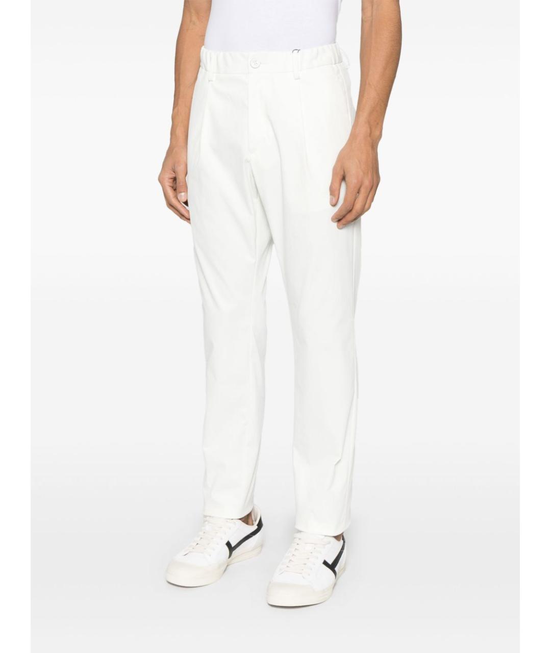 HERNO Белые хлопковые повседневные брюки, фото 5