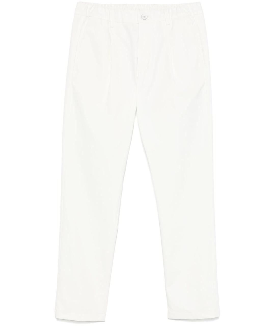 HERNO Белые хлопковые повседневные брюки, фото 1