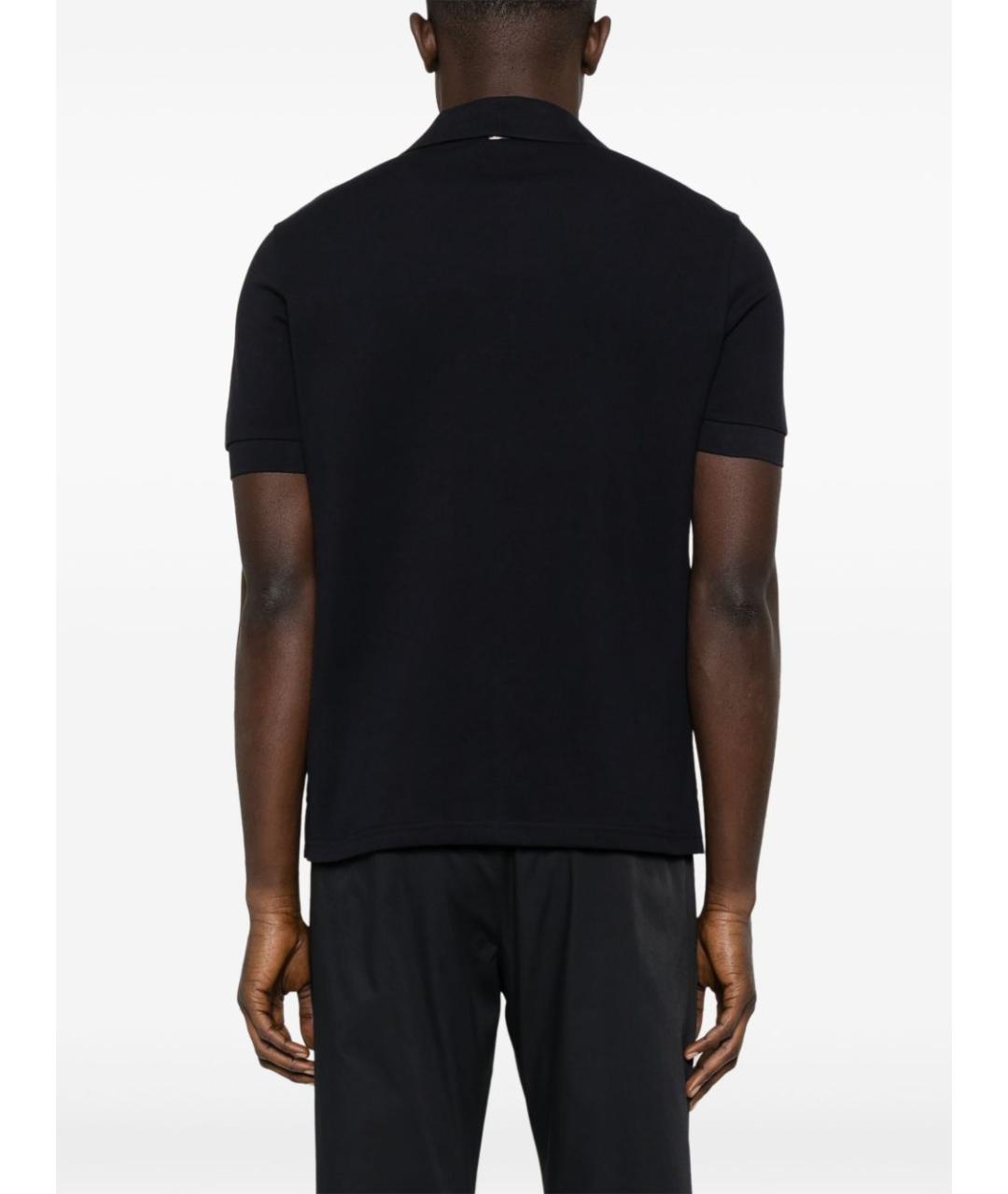 HERNO Темно-синее хлопковое поло с коротким рукавом, фото 2