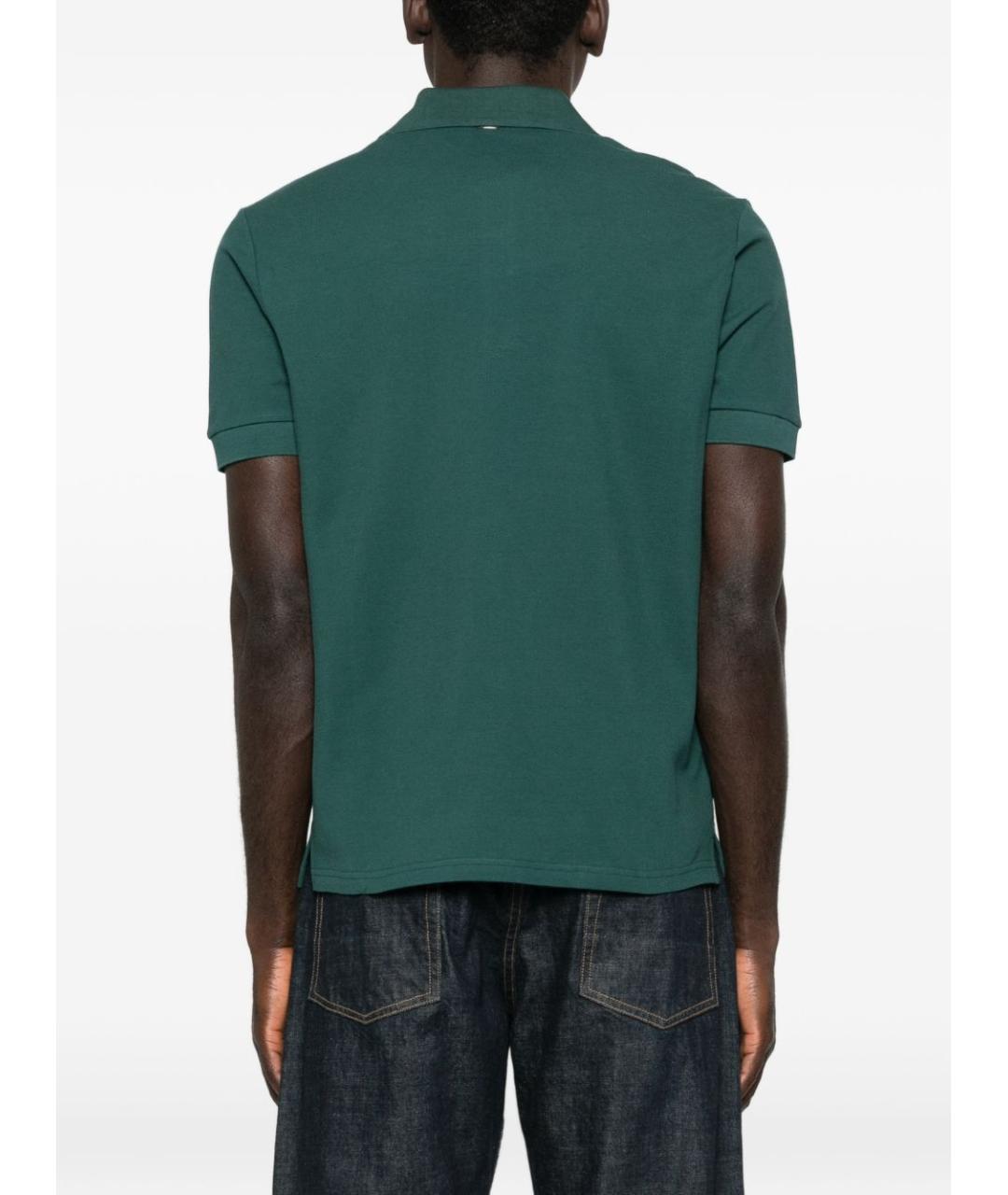 HERNO Зеленые хлопковое поло с коротким рукавом, фото 4