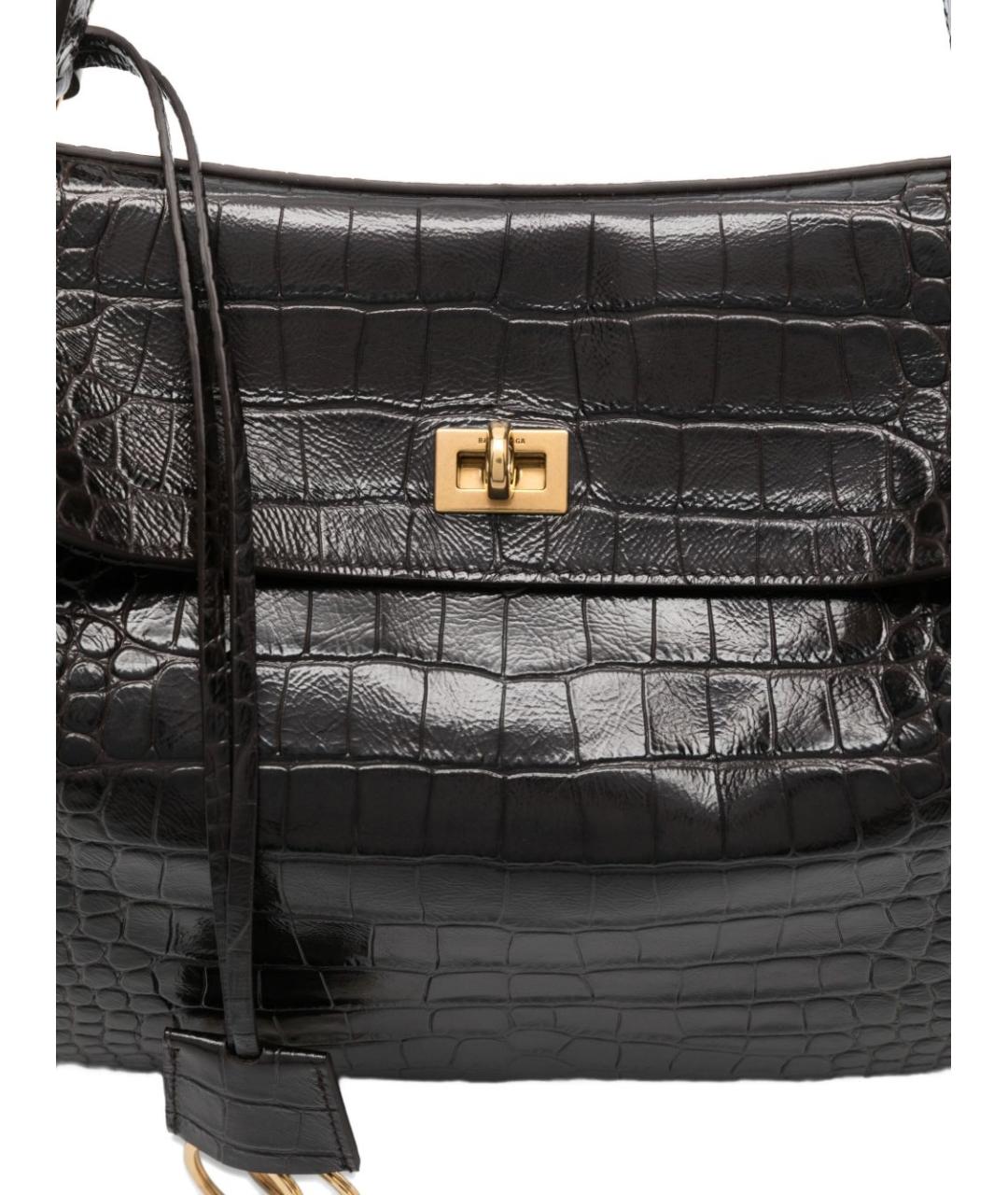 BALENCIAGA Коричневая кожаная сумка тоут, фото 4