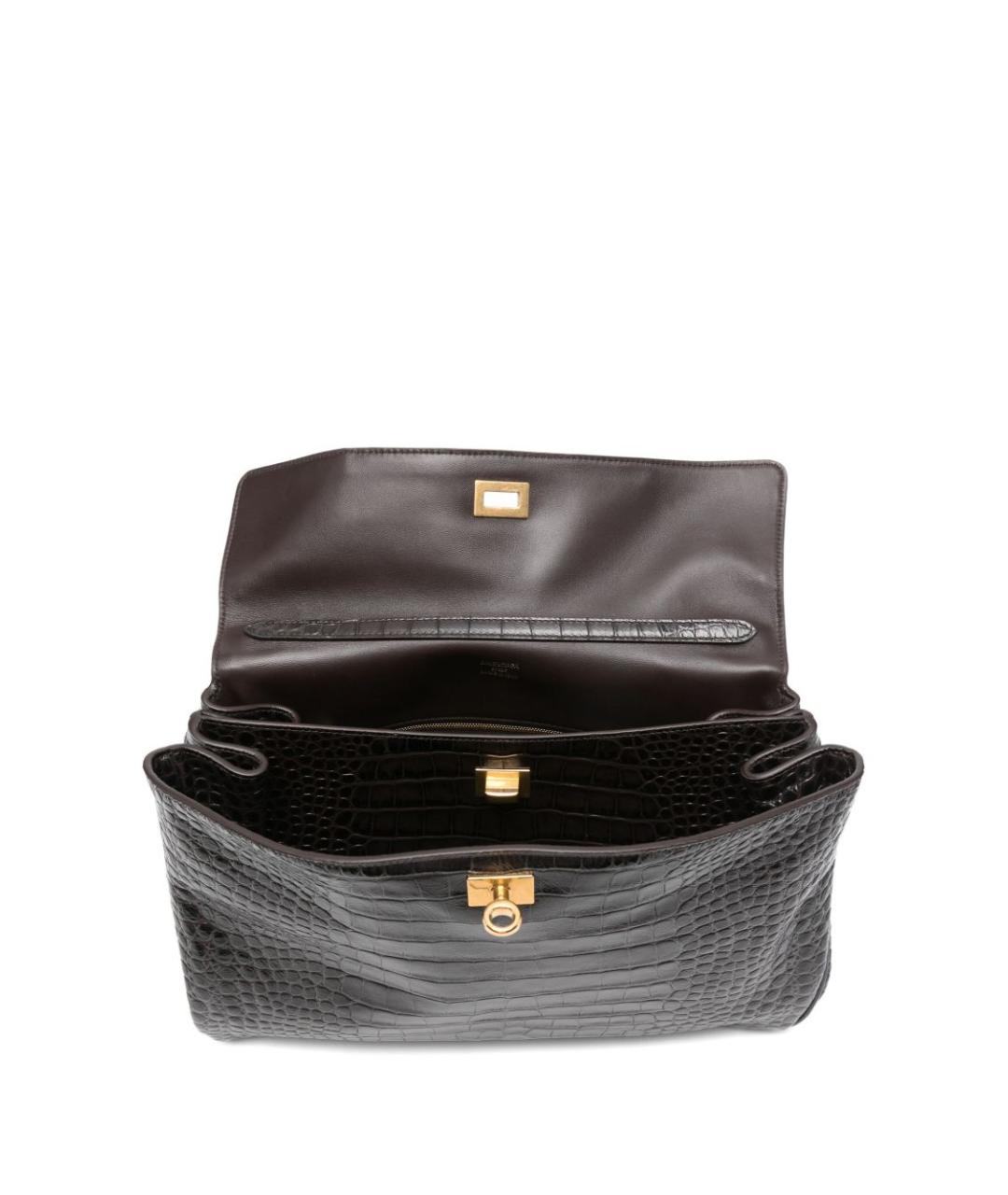 BALENCIAGA Коричневая кожаная сумка тоут, фото 5