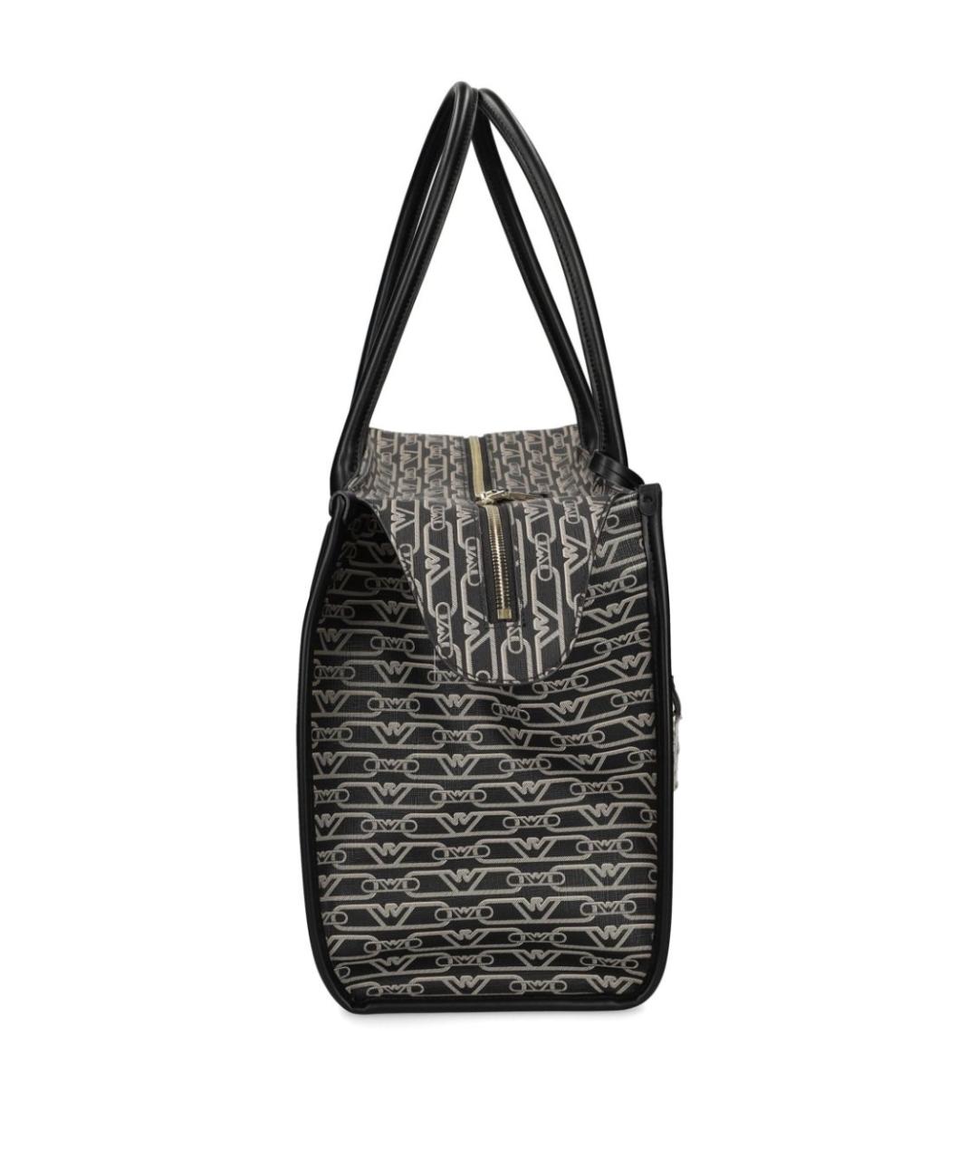 EMPORIO ARMANI Черная синтетическая сумка тоут, фото 2