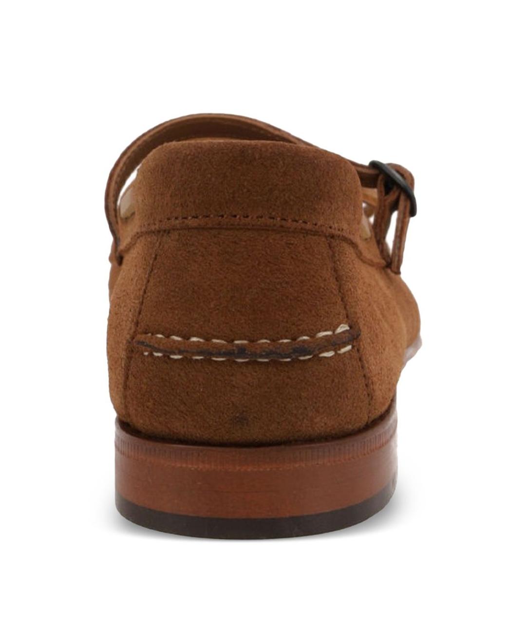 HEREU Коричневые замшевые мокасины, фото 4