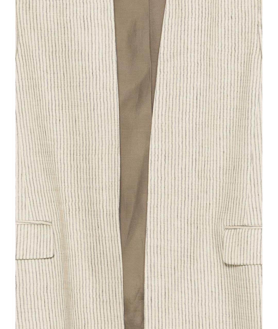 ALYSI Бежевый льняной жакет/пиджак, фото 3