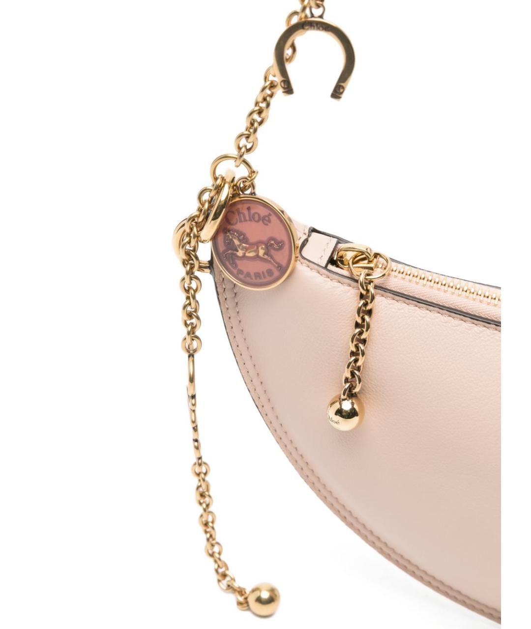 CHLOE Розовая кожаная сумка через плечо, фото 4