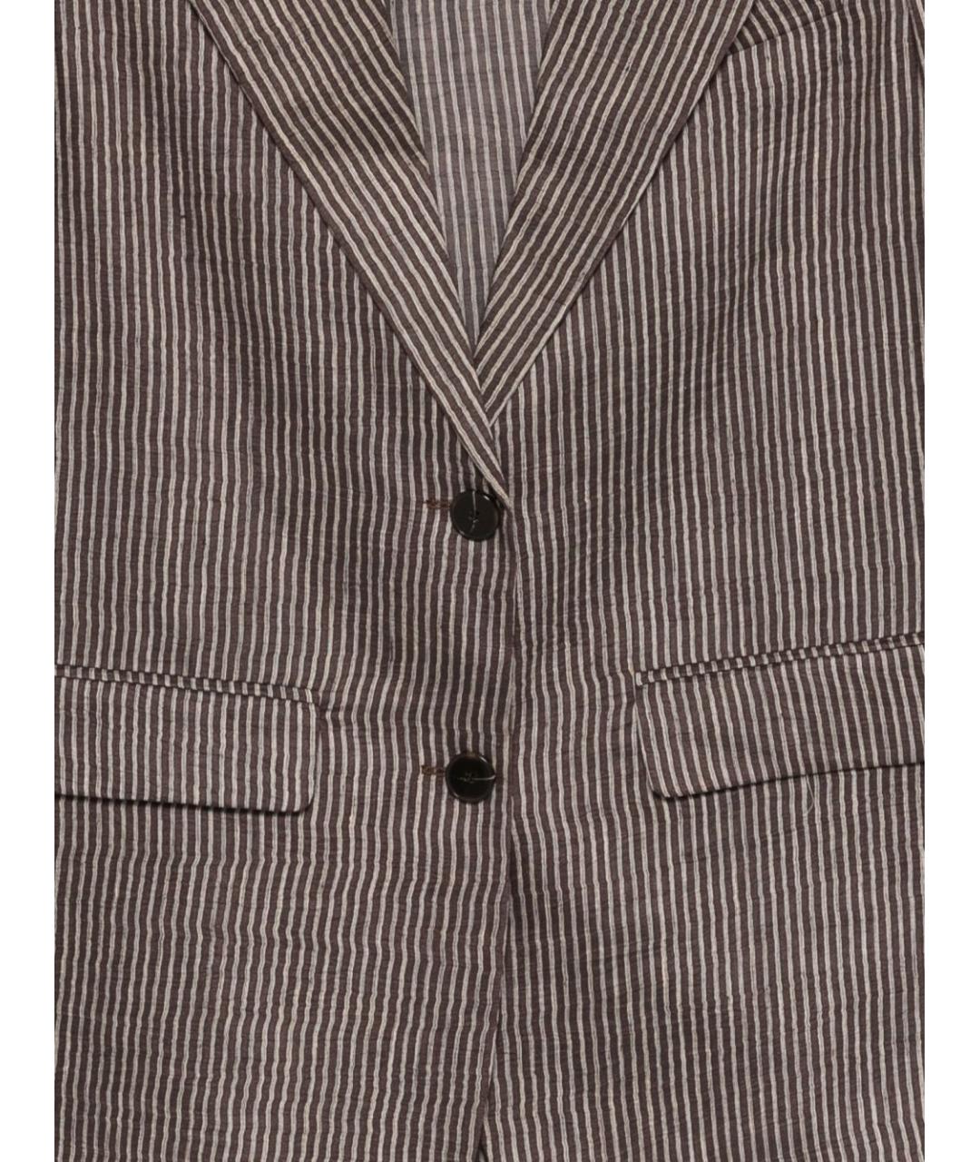 ALYSI Коричневый льняной жакет/пиджак, фото 2