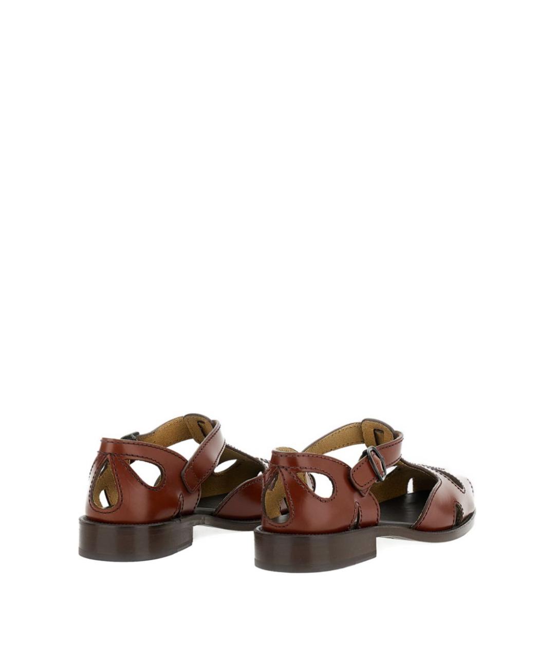 HEREU Коричневые кожаные сандалии, фото 3