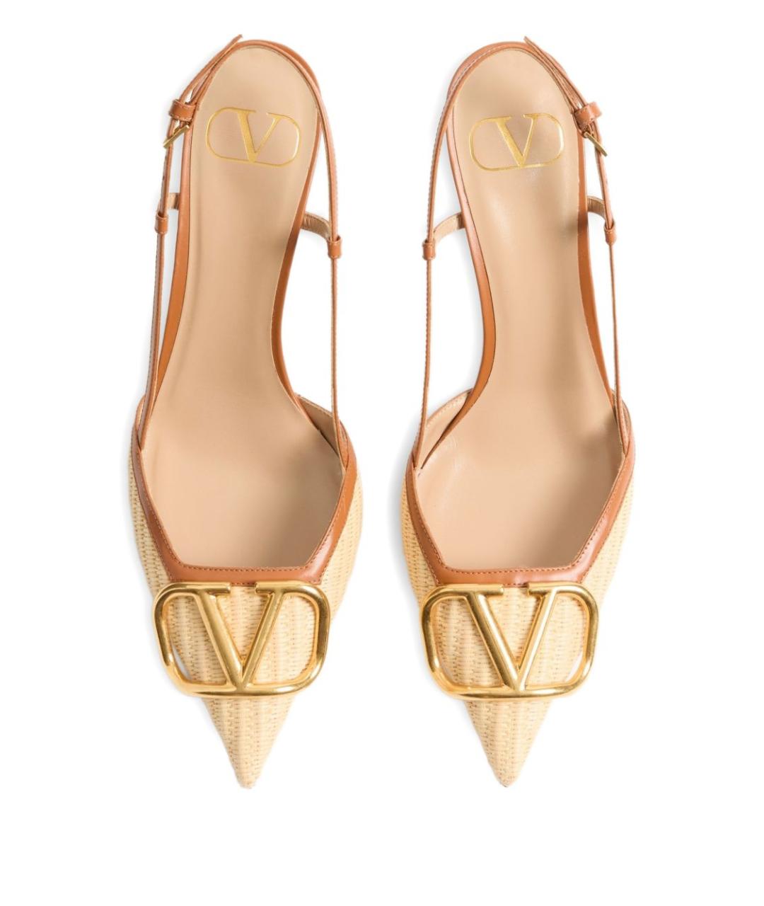 VALENTINO Бежевые текстильные туфли, фото 7