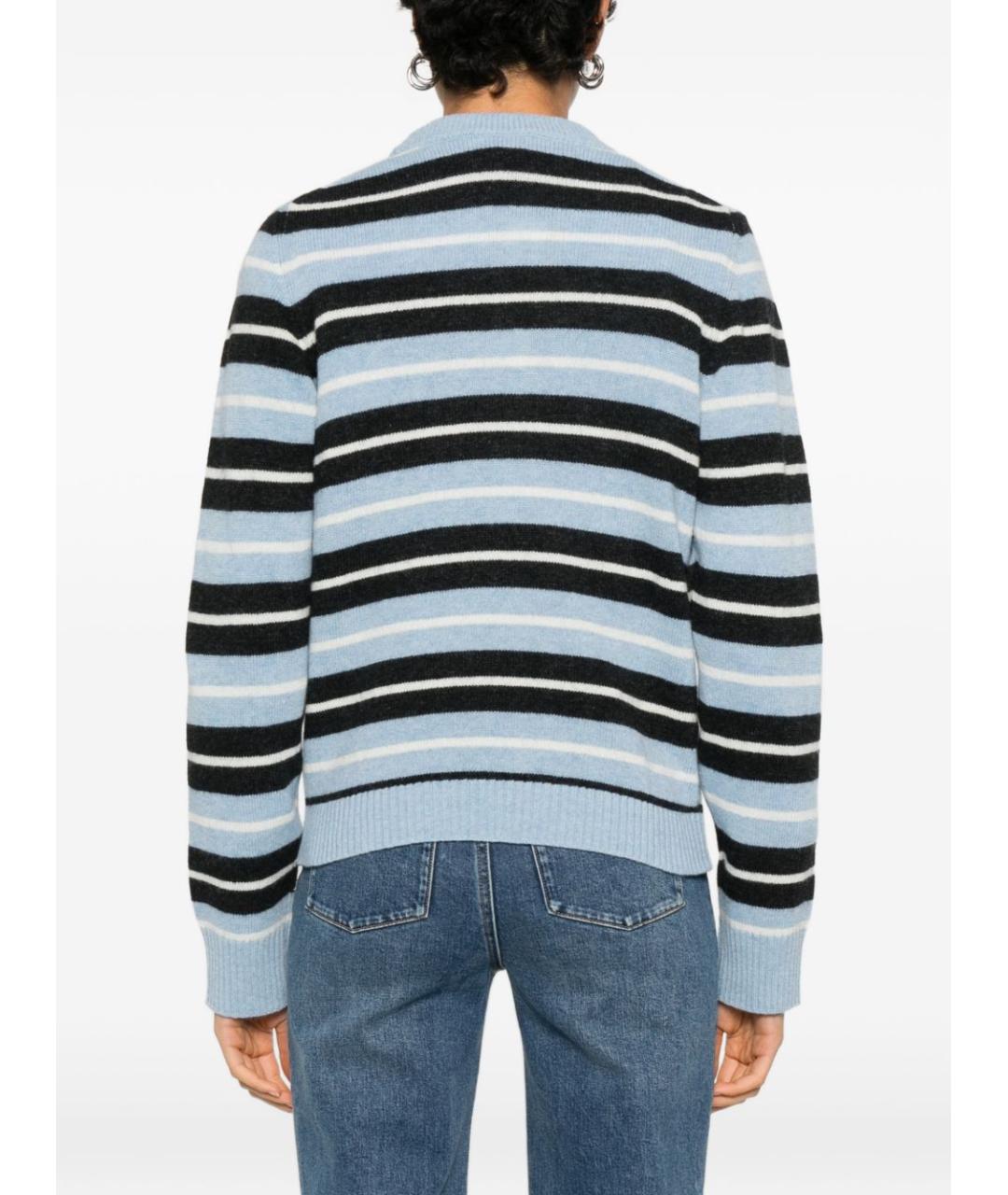 GANNI Голубой шерстяной джемпер / свитер, фото 4