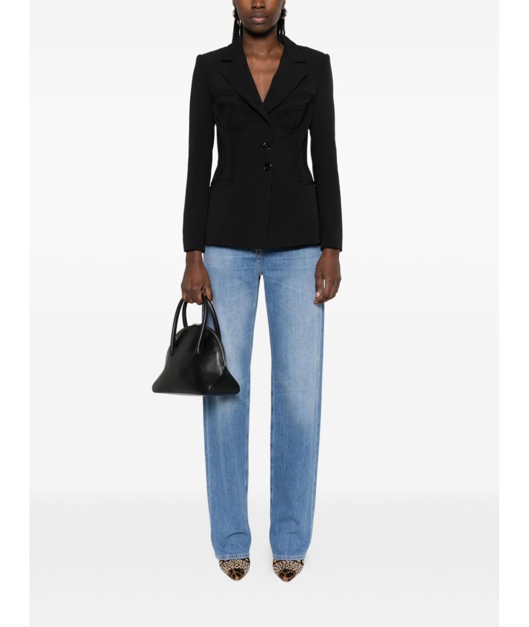 ELISABETTA FRANCHI Голубые прямые джинсы, фото 2