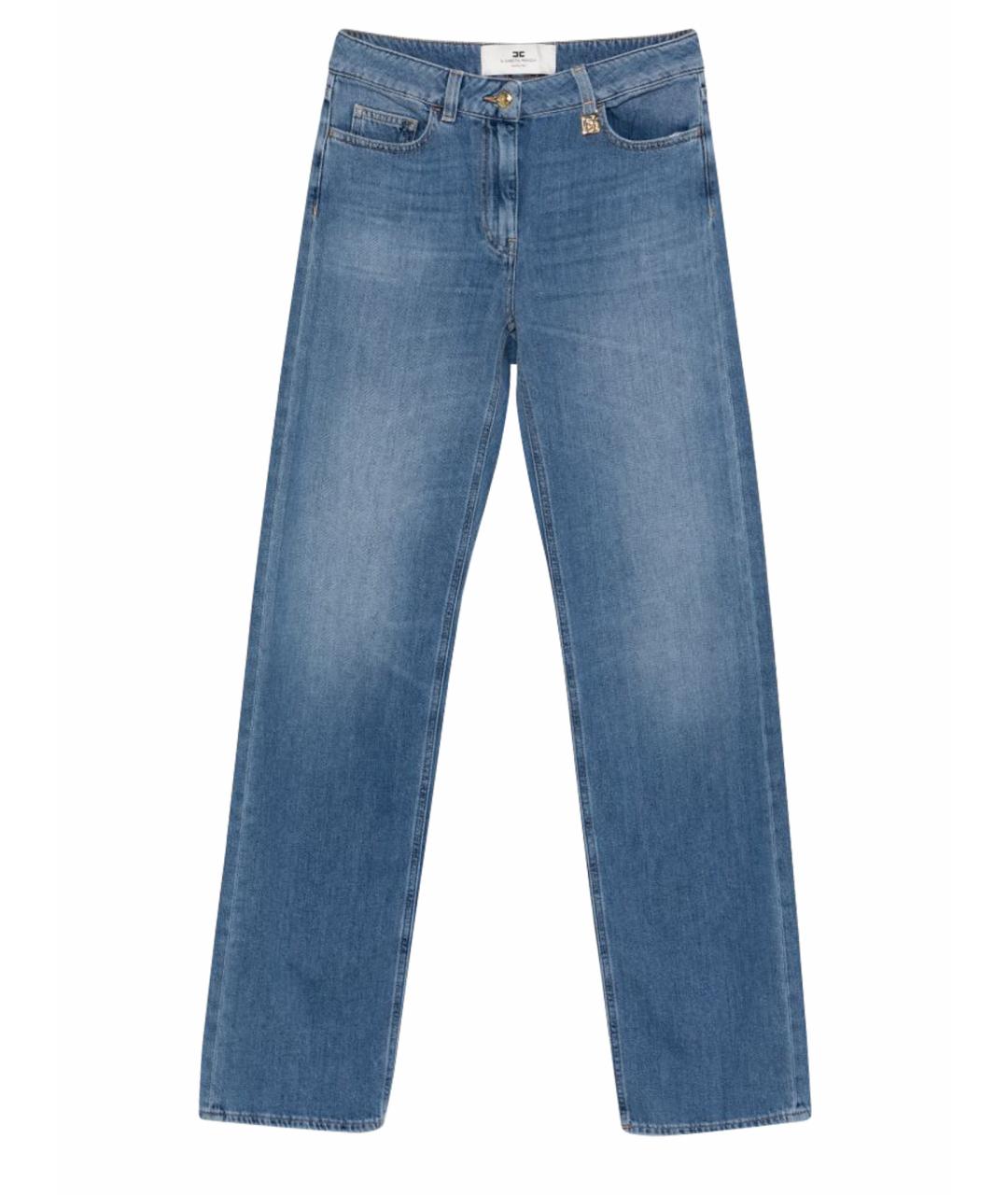 ELISABETTA FRANCHI Голубые прямые джинсы, фото 1