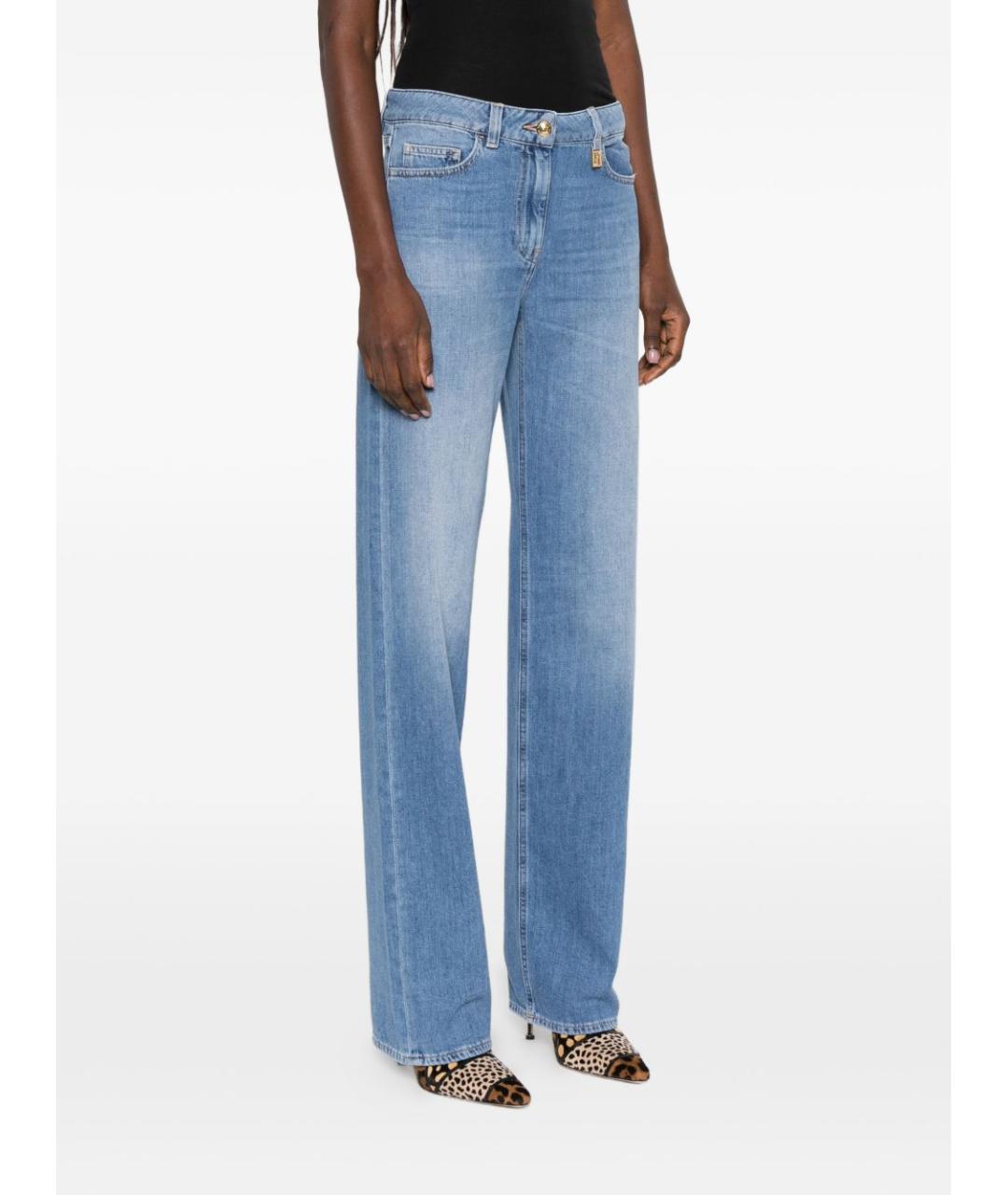 ELISABETTA FRANCHI Голубые прямые джинсы, фото 5