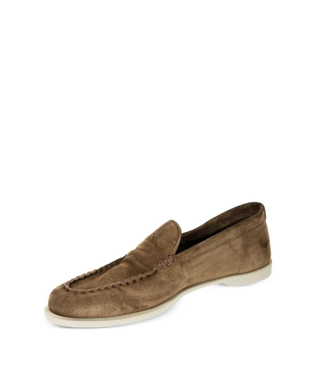 JOHN LOBB Зеленые кожаные мокасины, фото 4