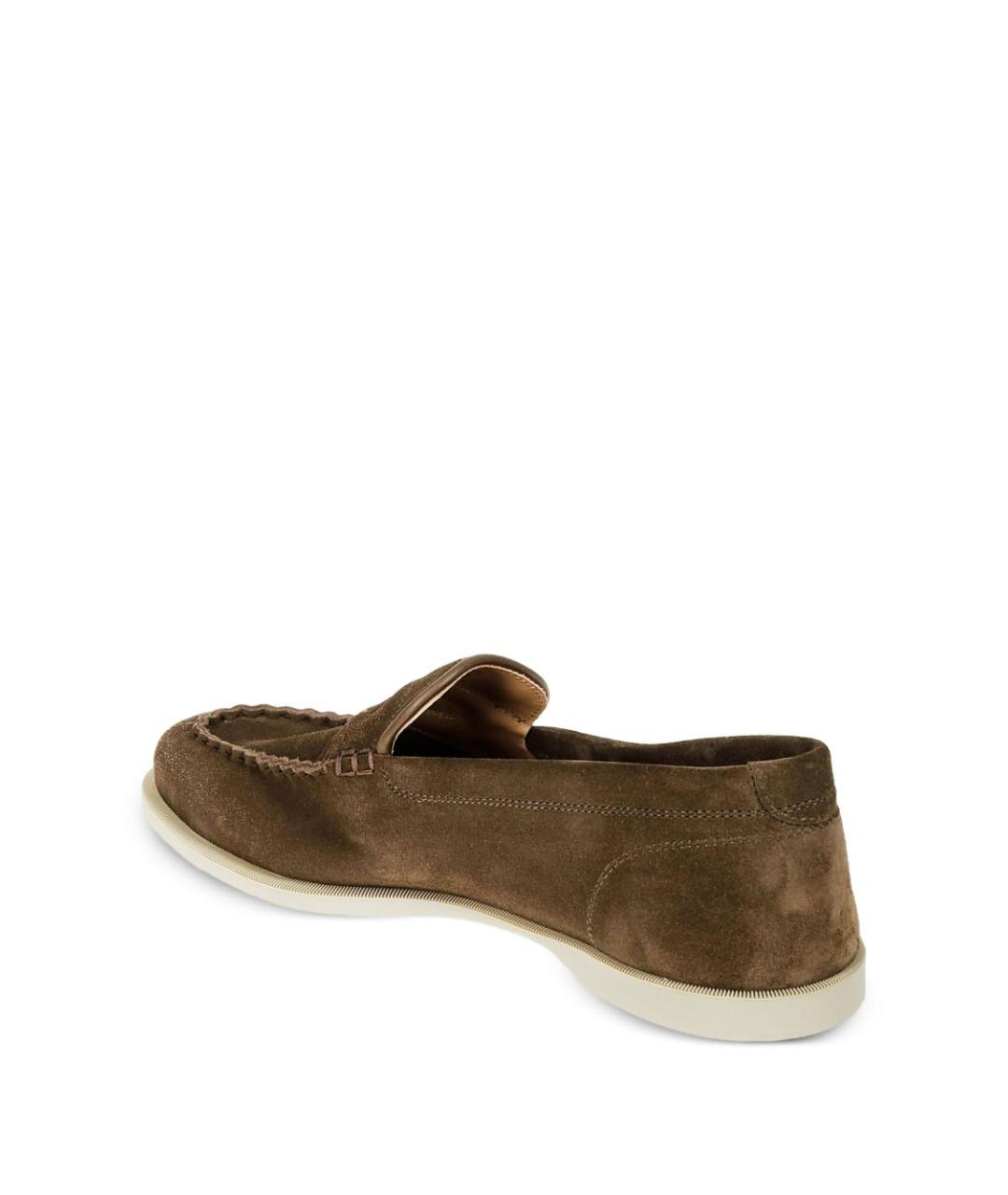 JOHN LOBB Зеленые кожаные мокасины, фото 2