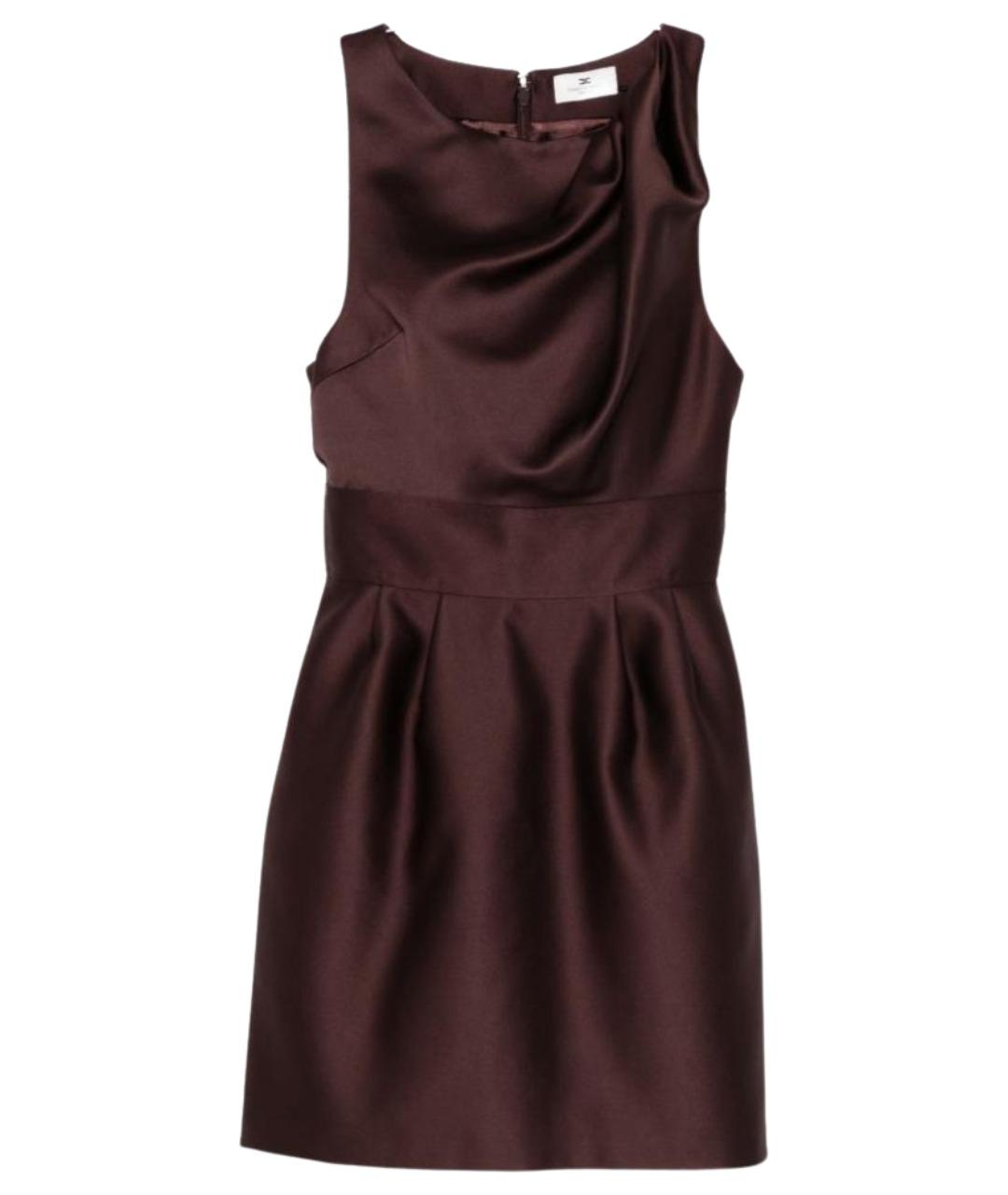 ELISABETTA FRANCHI Коричневое коктейльное платье, фото 1