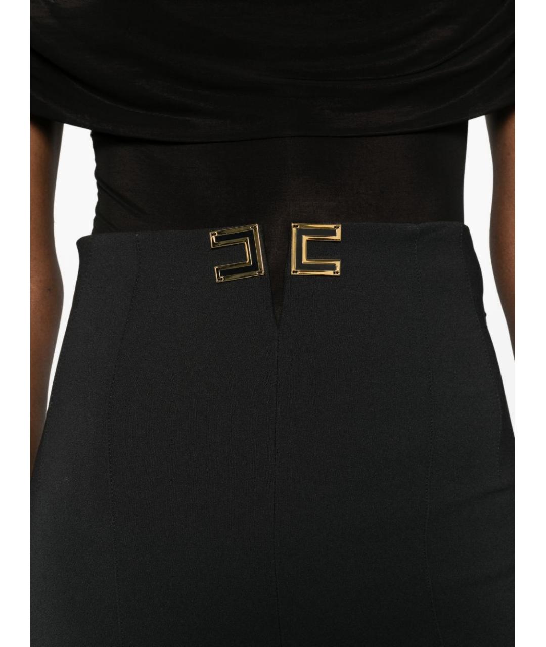 ELISABETTA FRANCHI Черные брюки узкие, фото 4