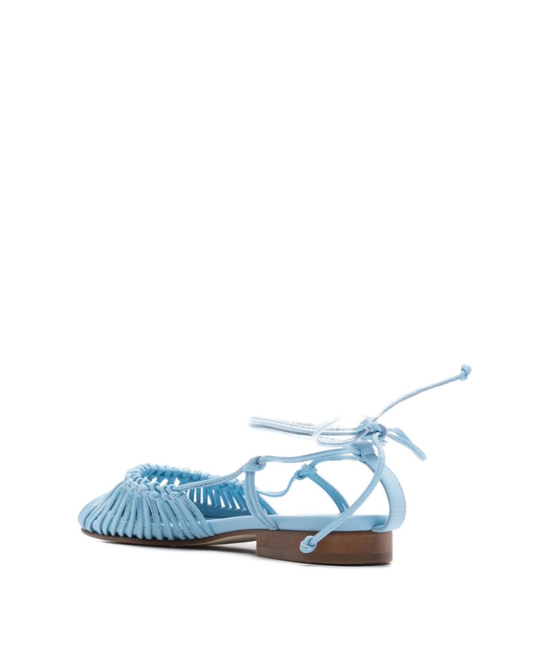 HEREU Голубые кожаные балетки, фото 3