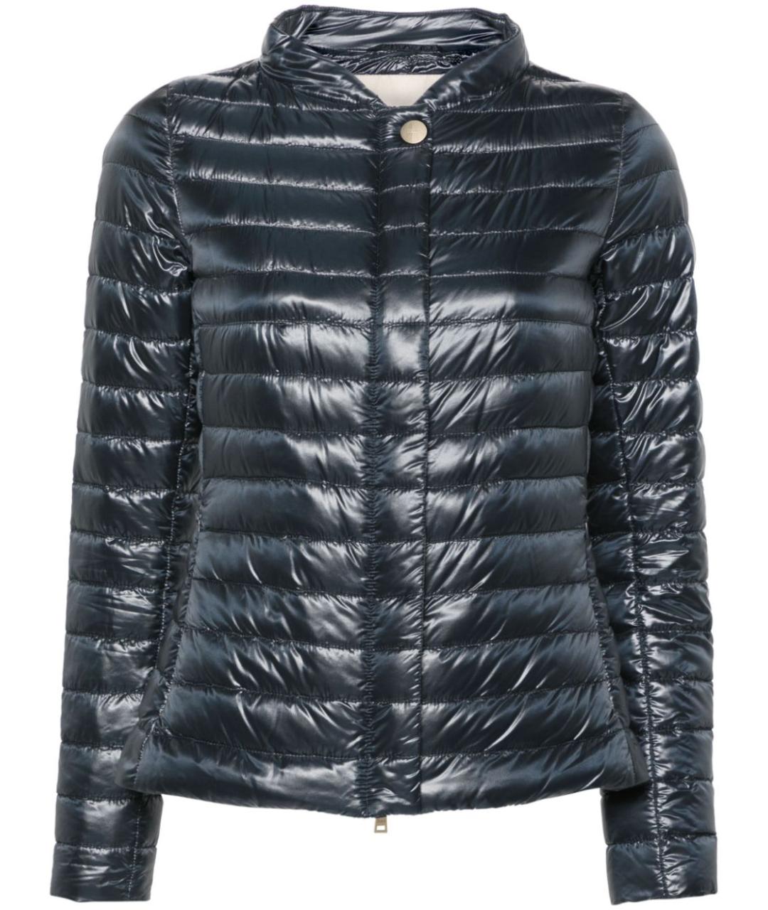 HERNO Синий полиамидовый пуховик, фото 1