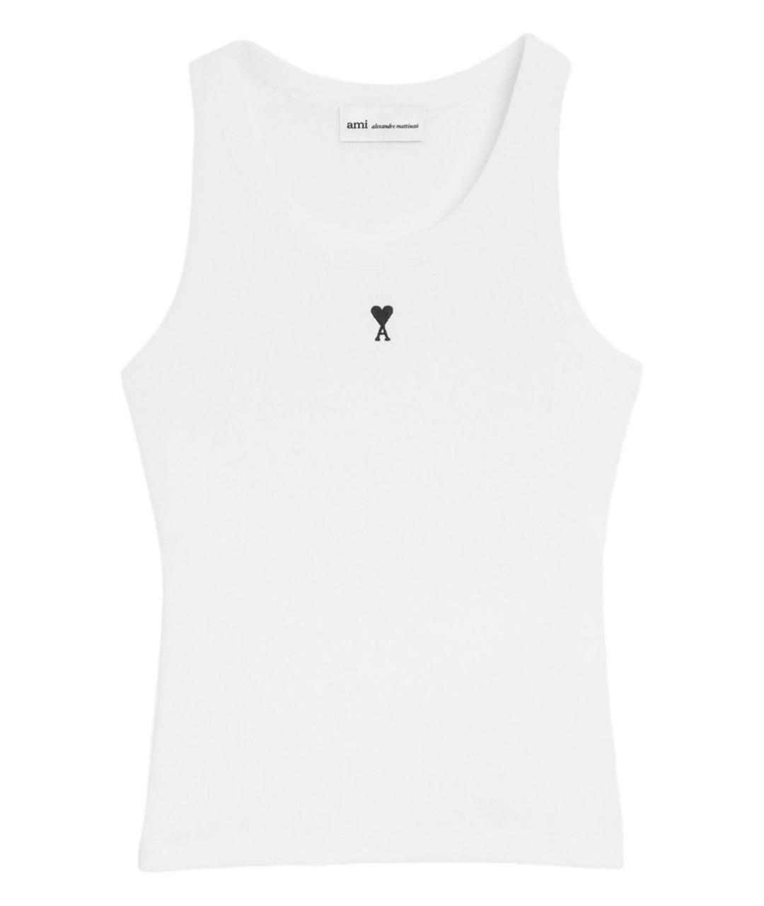 Ami Paris Белая хлопковая майка, фото 1