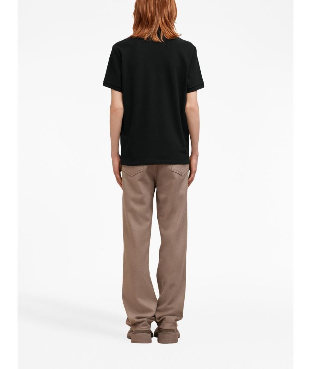 Ami Paris Черное хлопковое поло с коротким рукавом, фото 2