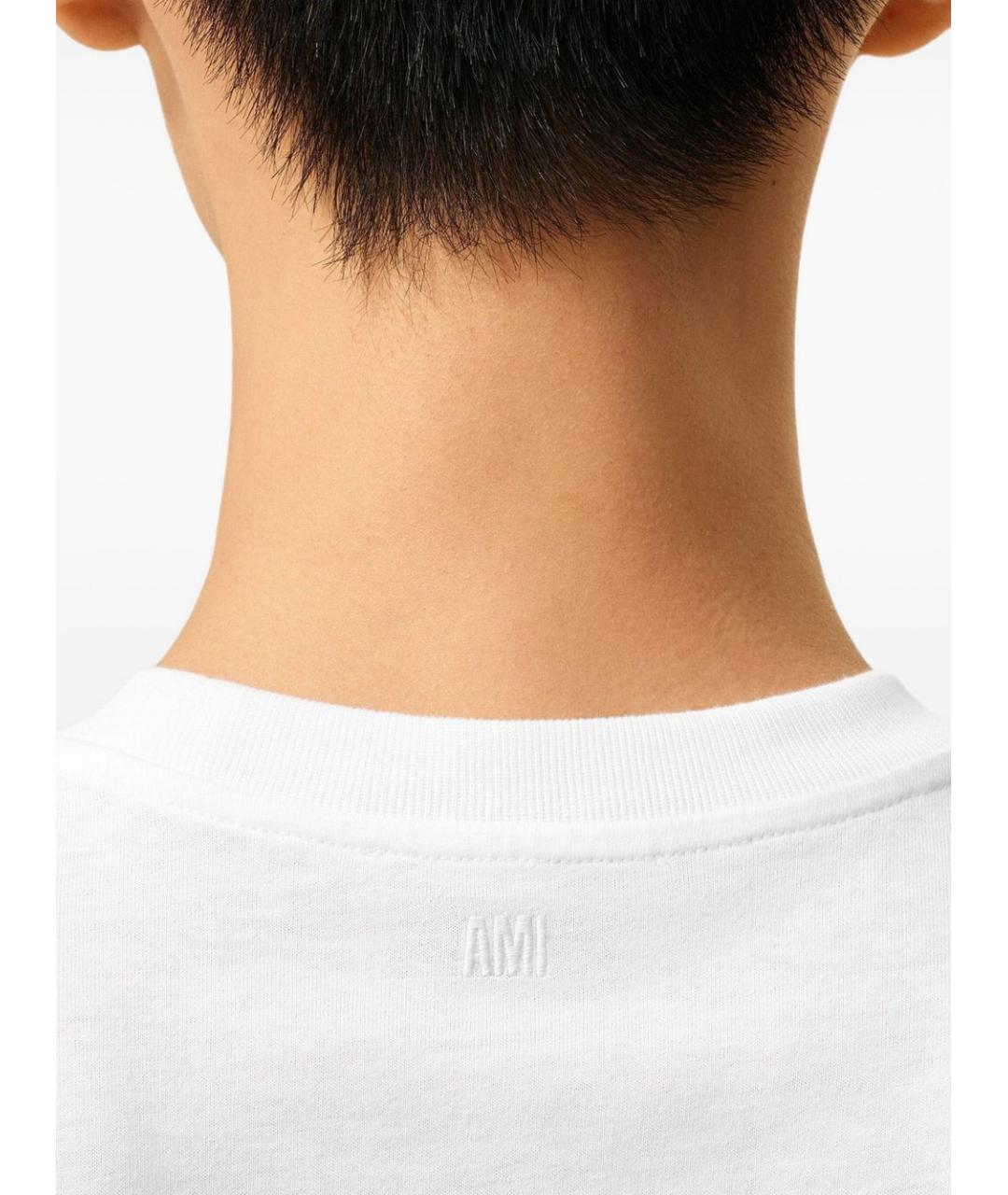 Ami Paris Белая хлопковая футболка, фото 3