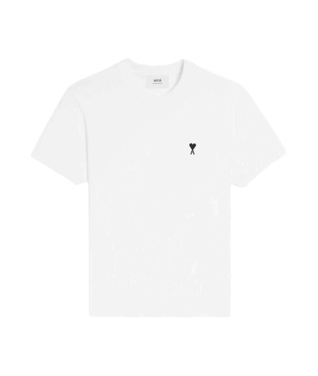 Ami Paris Белая хлопковая футболка, фото 1