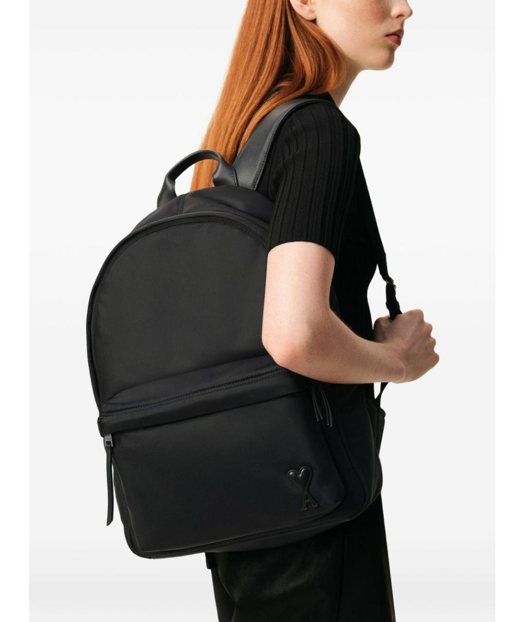 Ami Paris Черный тканевый рюкзак, фото 4
