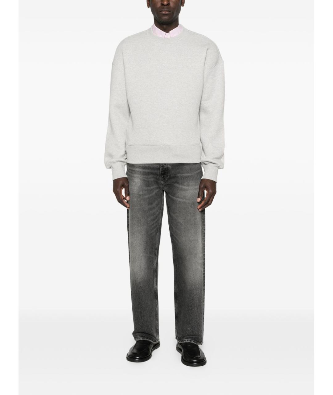 Ami Paris Серый хлопковый джемпер / свитер, фото 3