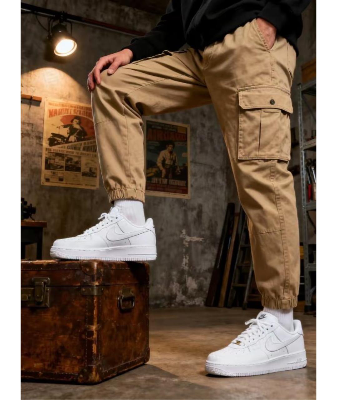 NIKE Белые кожаные кроссовки, фото 7