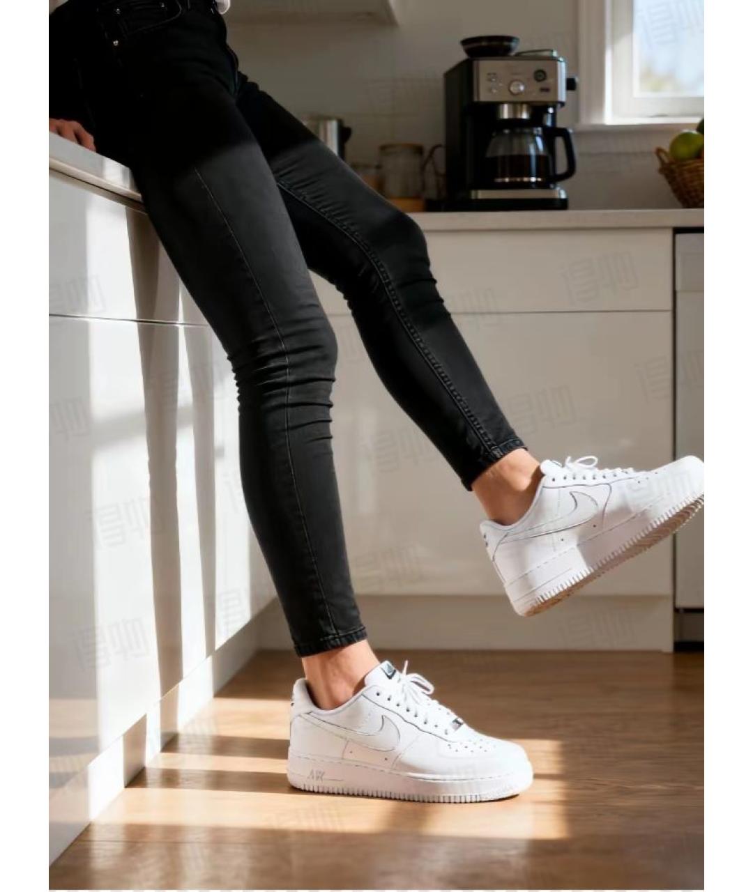 NIKE Белые кожаные кроссовки, фото 8