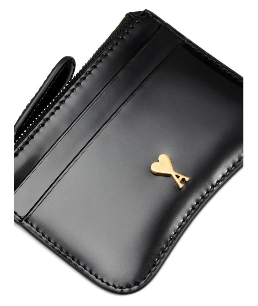 Ami Paris Черный кожаный кошелек, фото 3