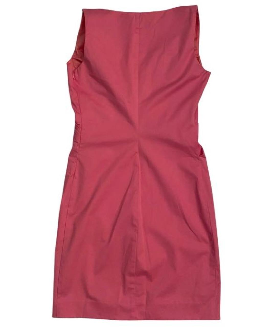 VALENTINO Розовое хлопко-эластановое вечернее платье, фото 3