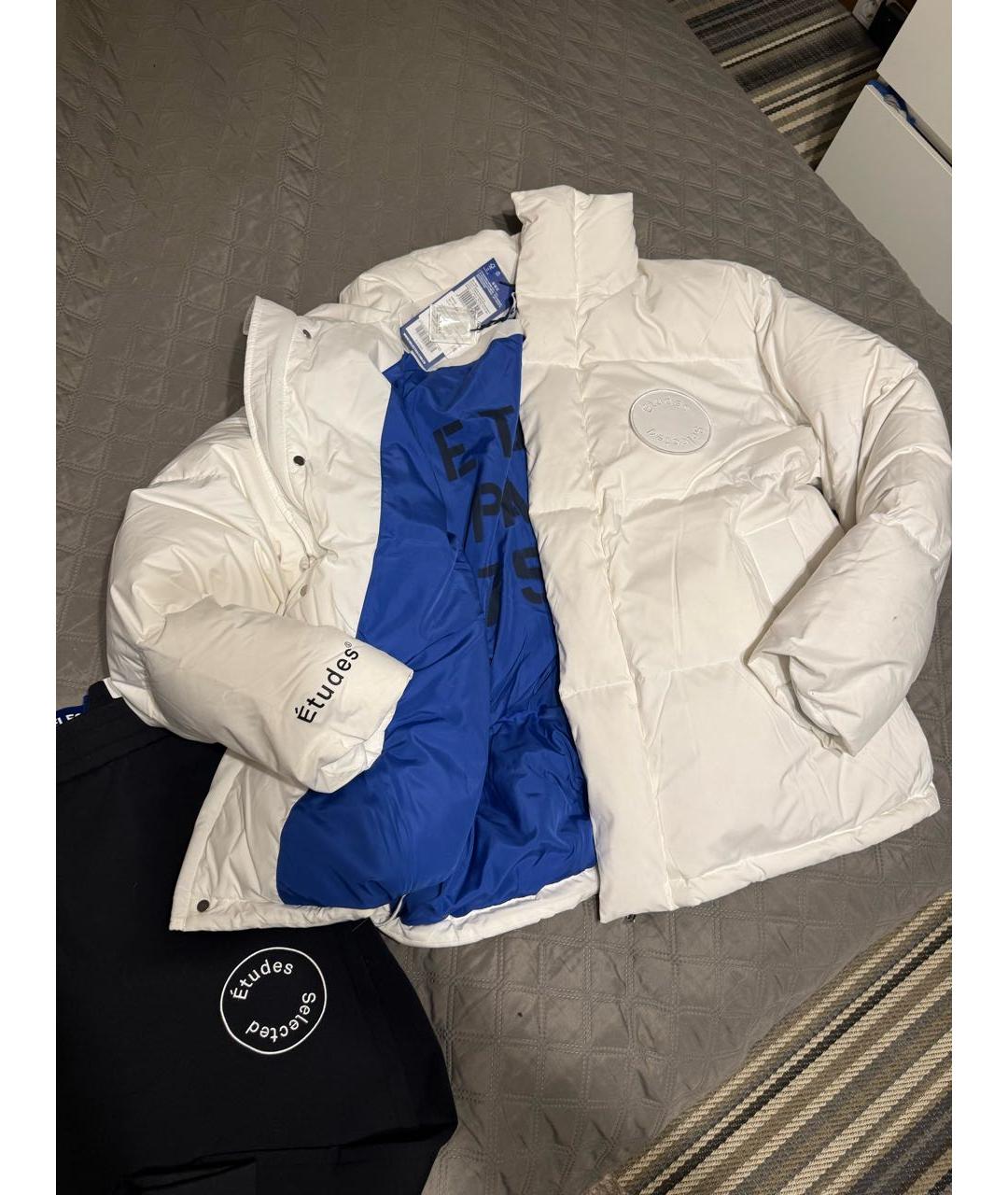 ETUDES Белый полиэстеровый пуховик, фото 5