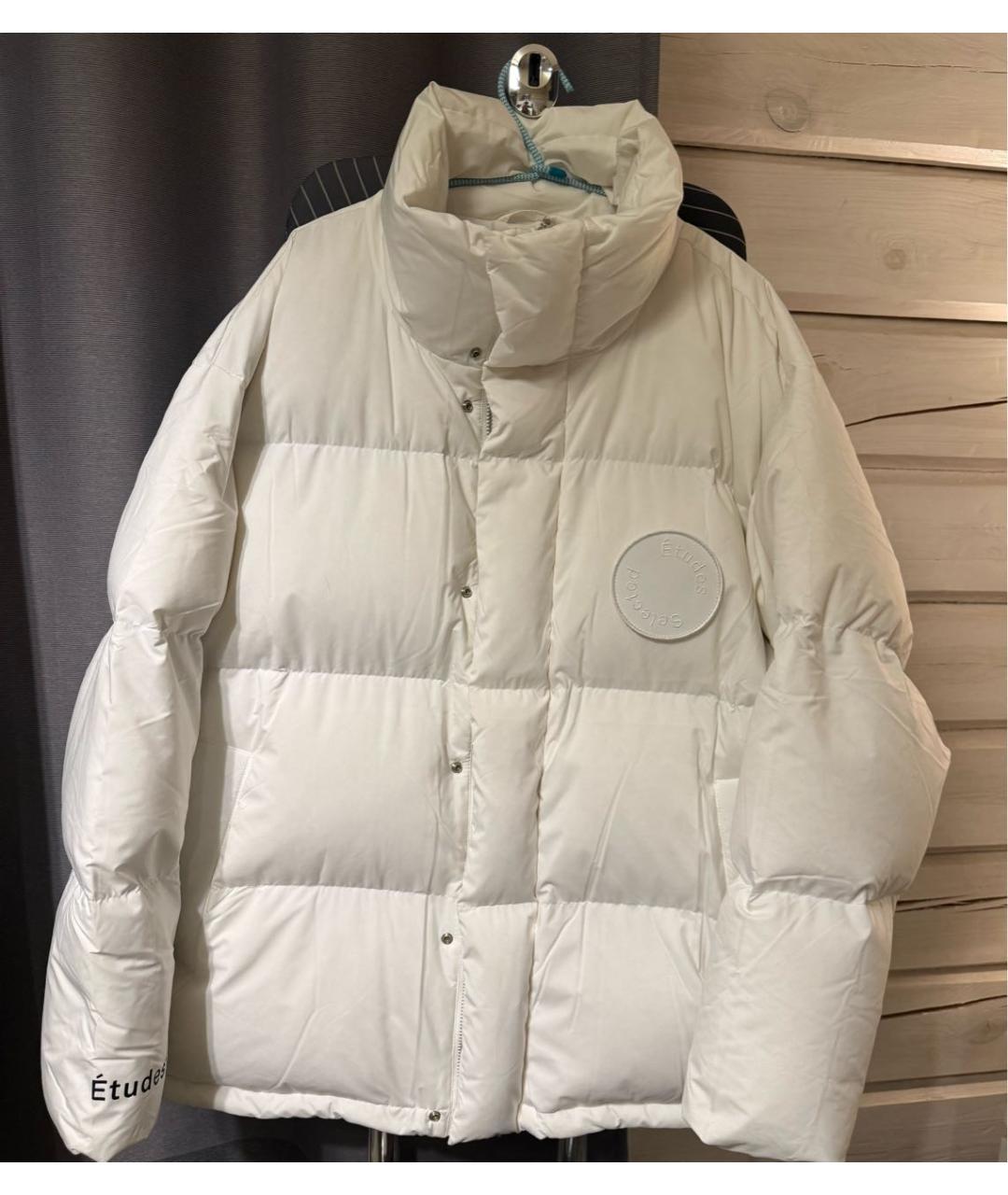 ETUDES Белый полиэстеровый пуховик, фото 9