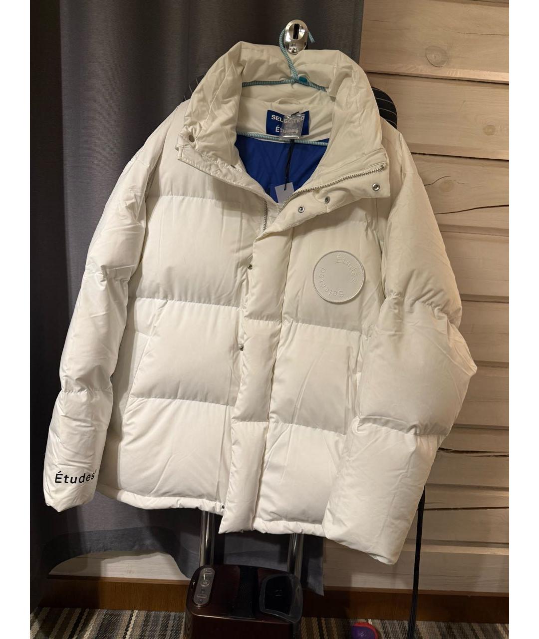 ETUDES Белый полиэстеровый пуховик, фото 7