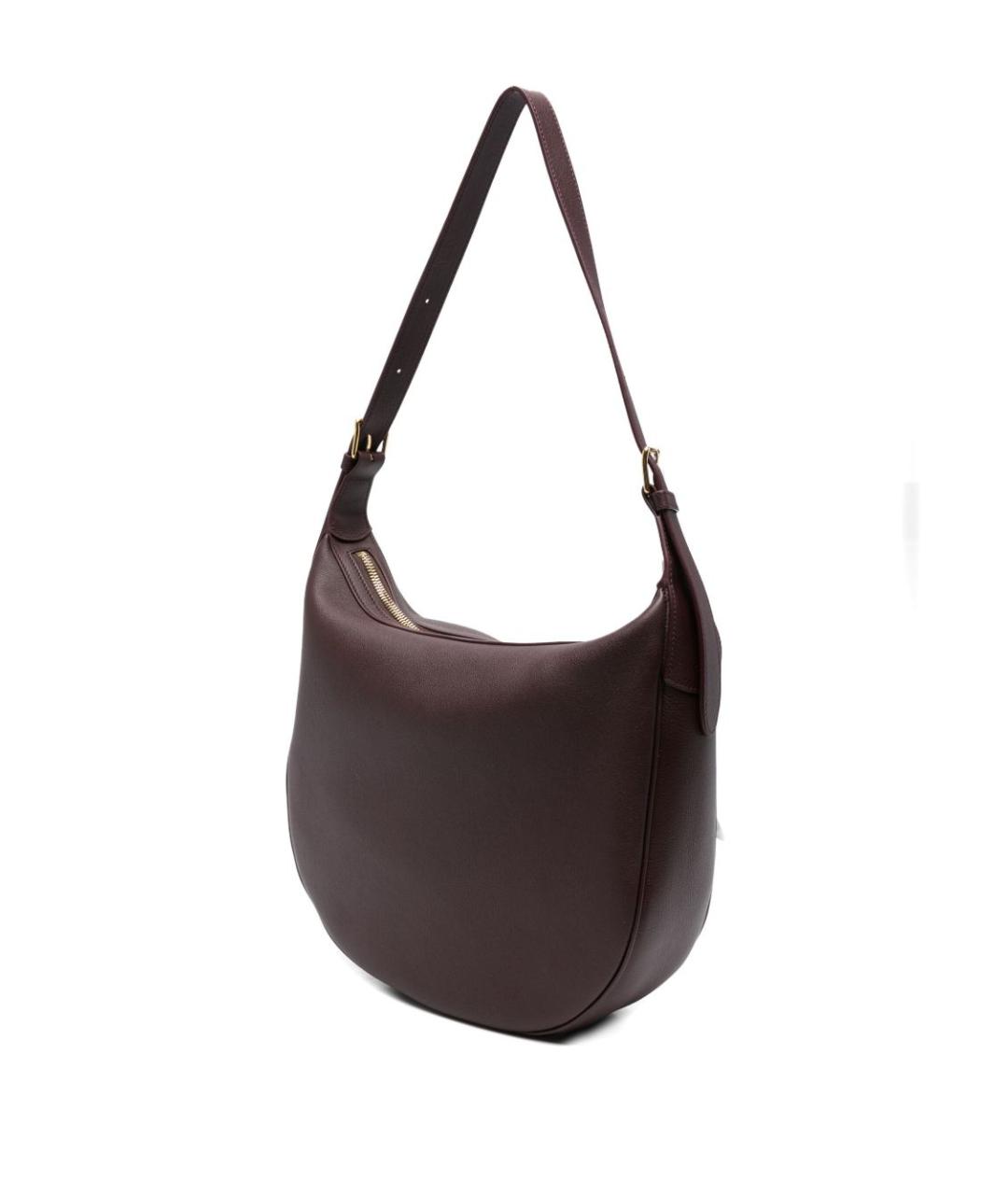 CELINE Бордовая кожаная сумка через плечо, фото 4