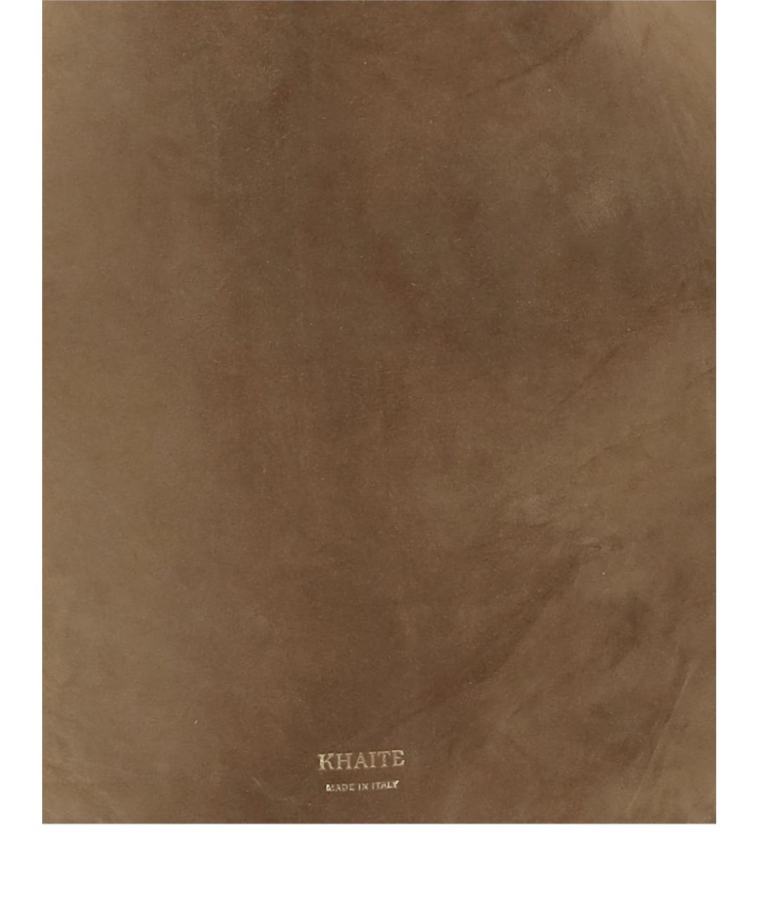 KHAITE Коричневая замшевая сумка тоут, фото 3