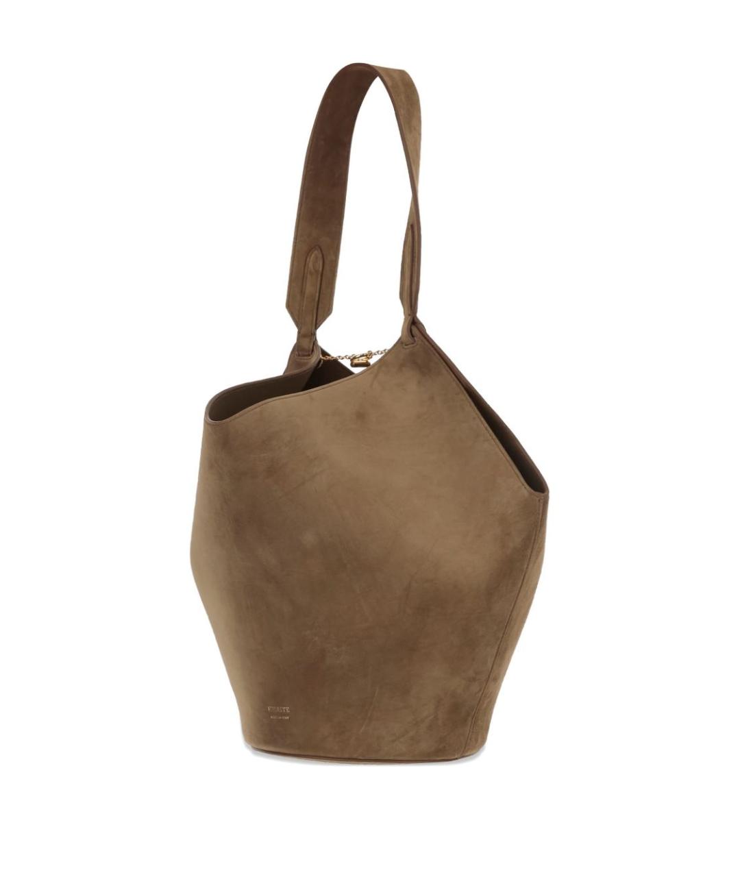 KHAITE Коричневая замшевая сумка тоут, фото 2