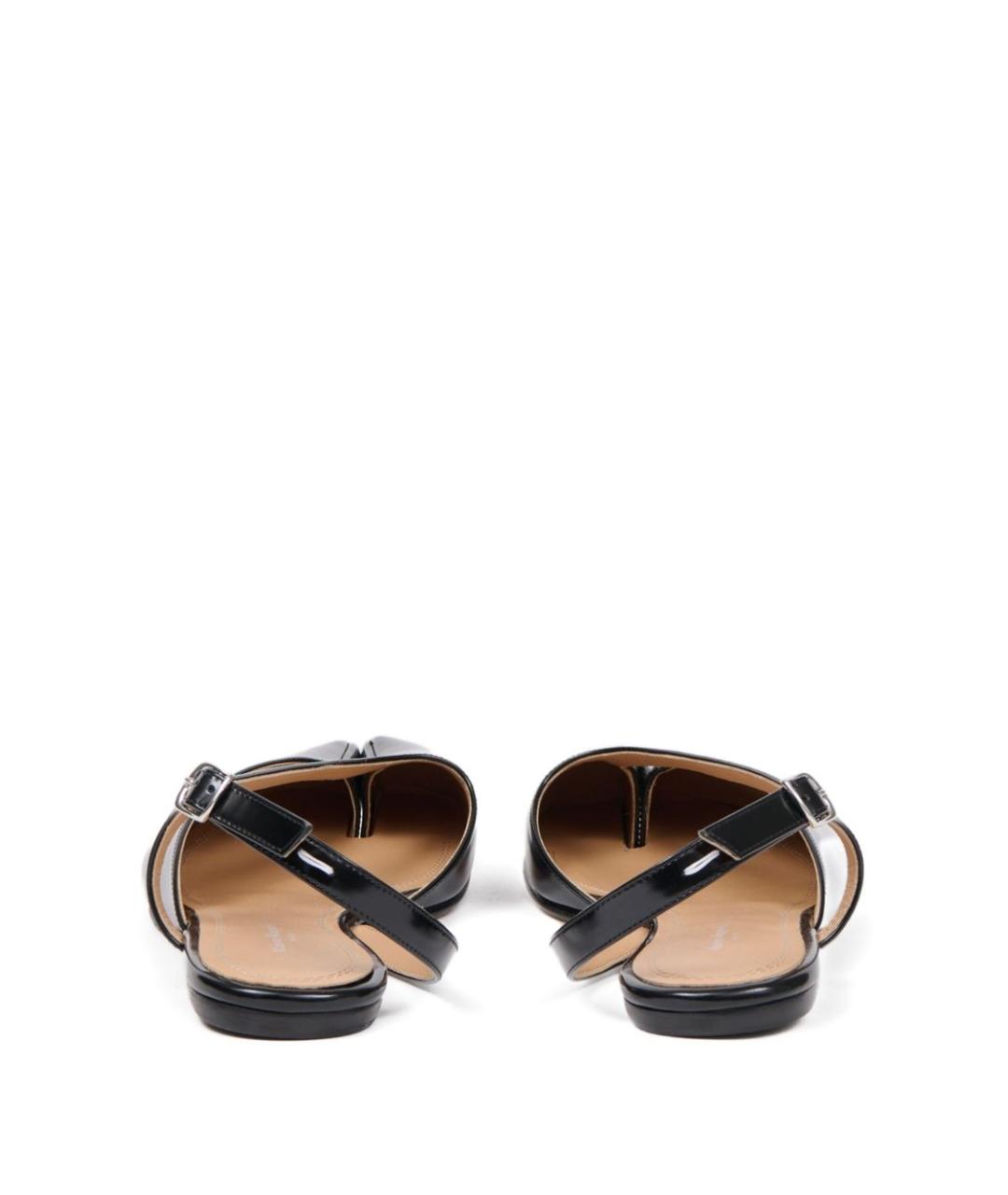 MAISON MARGIELA Черные кожаные балетки, фото 2