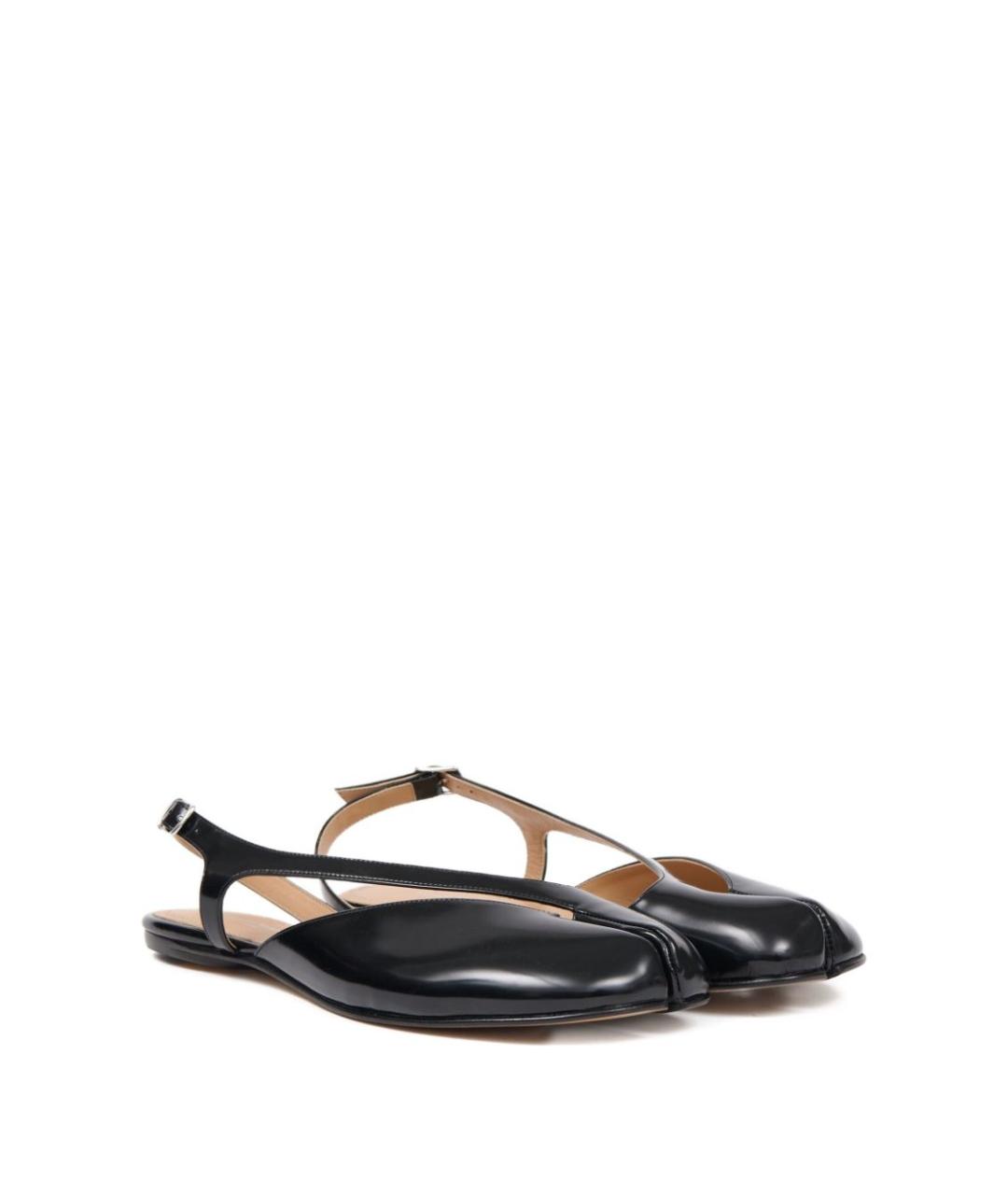 MAISON MARGIELA Черные кожаные балетки, фото 3