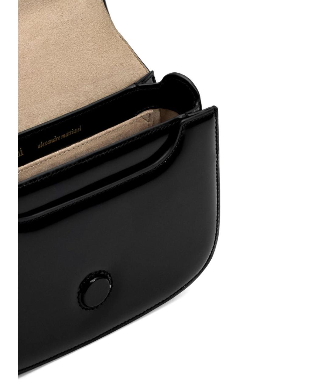 Ami Paris Черная кожаная сумка через плечо, фото 5