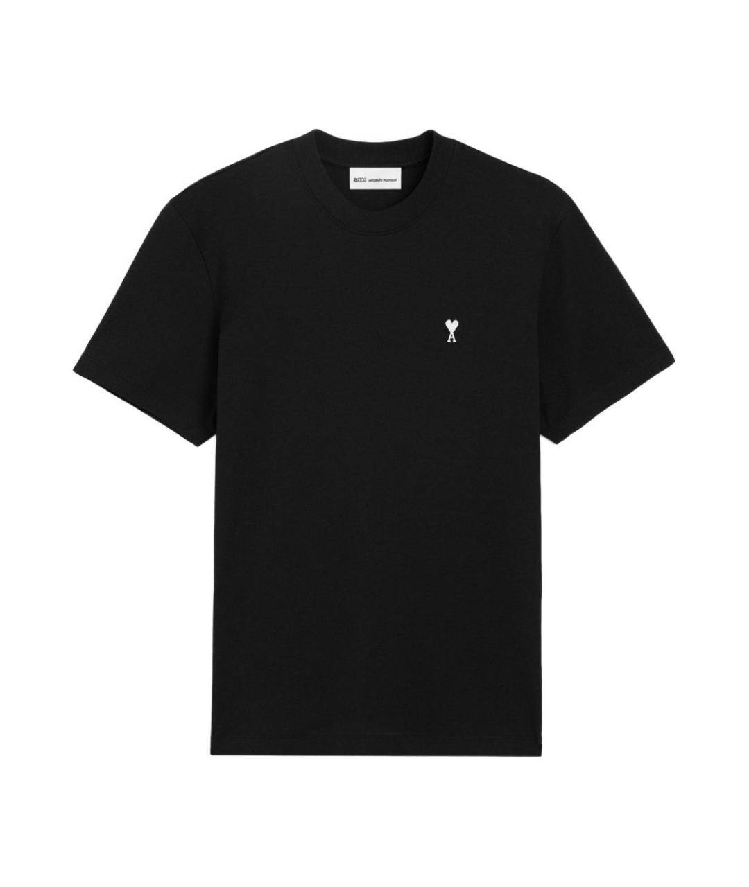 Ami Paris Черная хлопковая футболка, фото 1