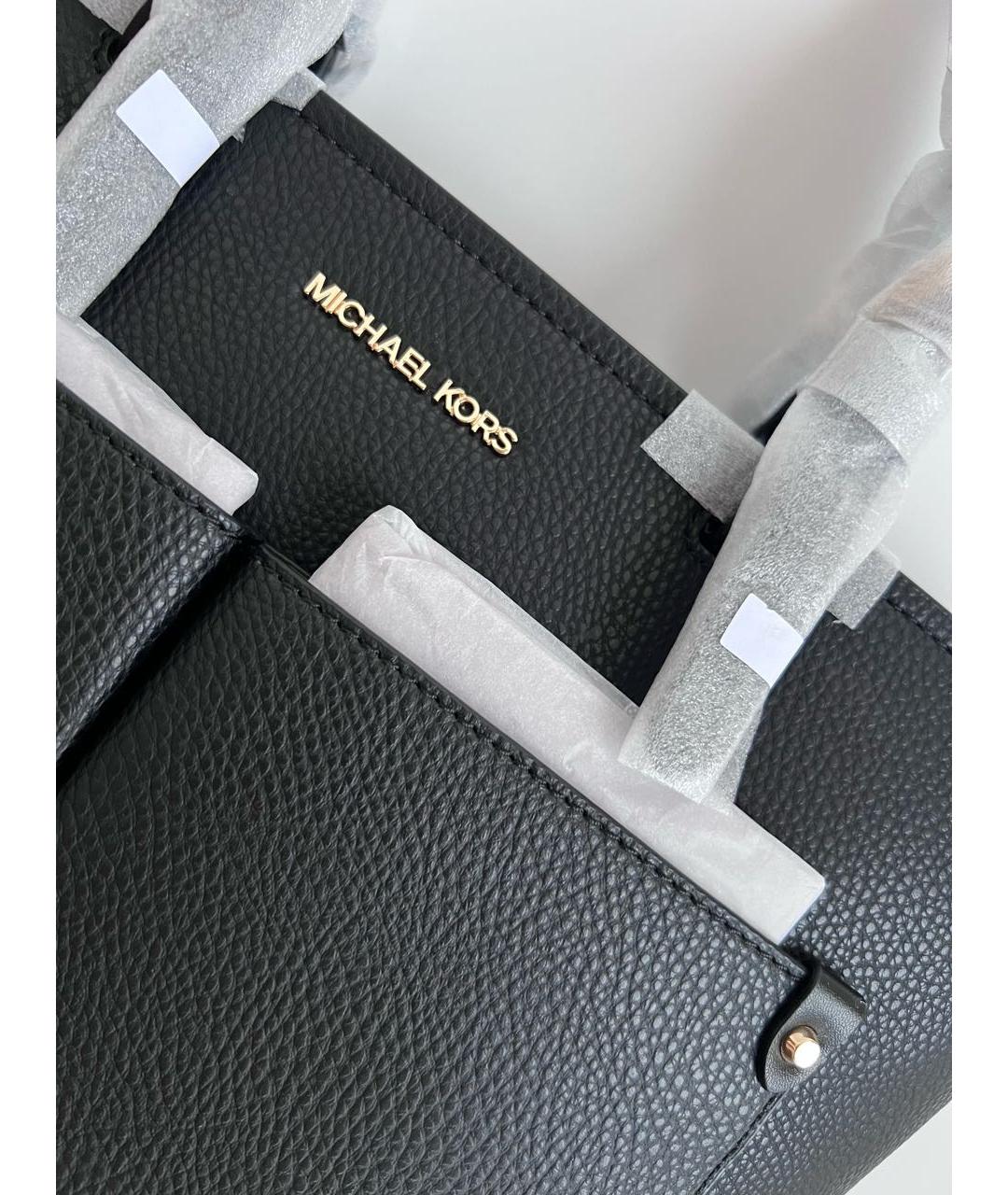 MICHAEL KORS Черная сумка с короткими ручками из искусственной кожи, фото 7