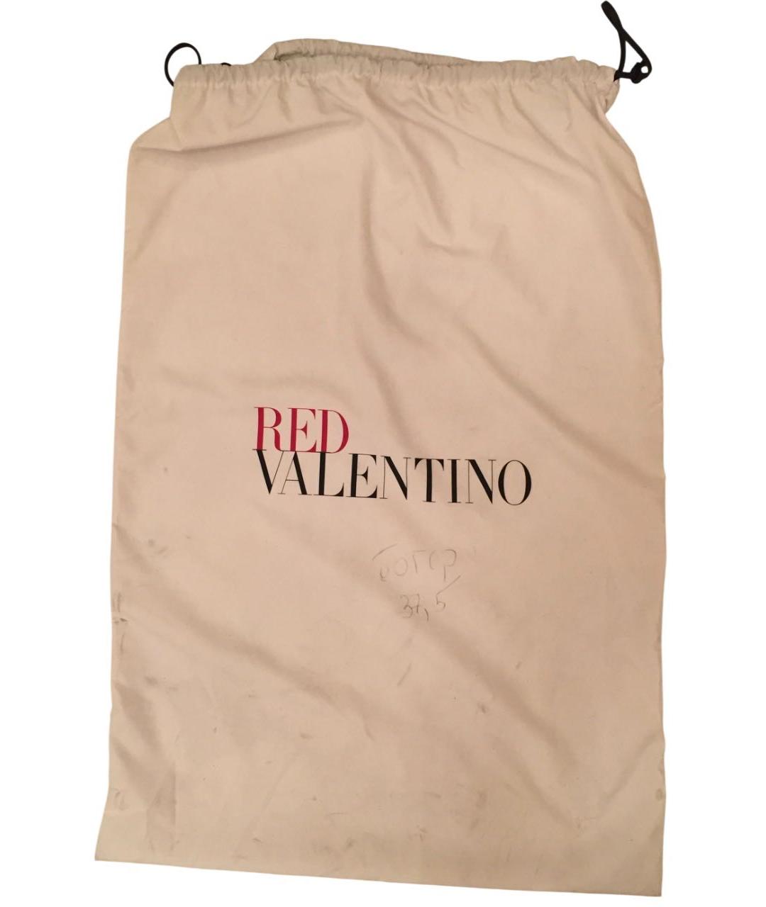 RED VALENTINO Черные замшевые ботфорты, фото 8