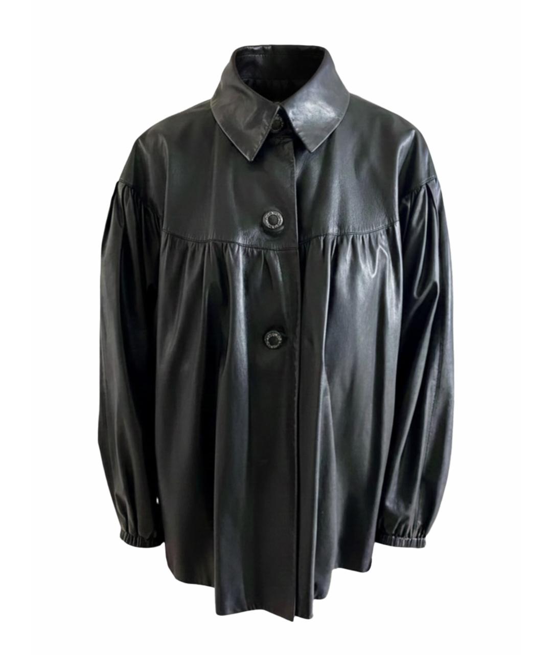 CHANEL Черная кожаная куртка, фото 1