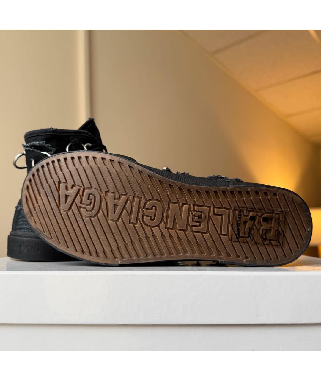 BALENCIAGA Черные текстильные кеды, фото 8
